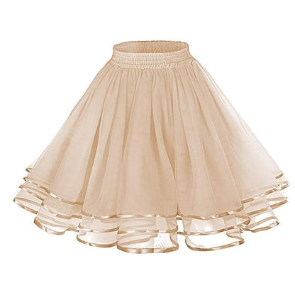 Rosenvy Women's 3-Layer Tulle Petticoat Tutu Underskirt