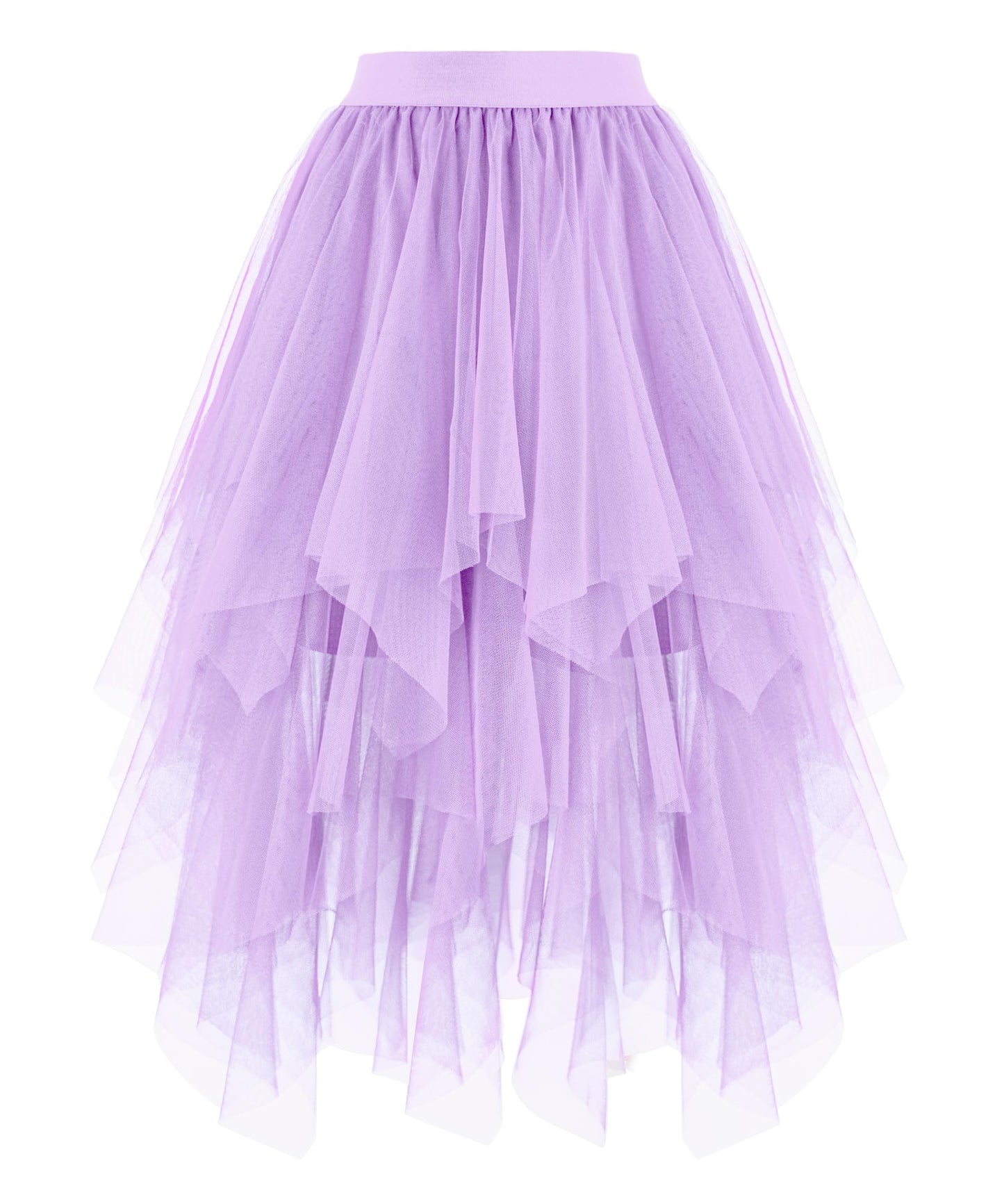 Rosenvy Women's High-Low Layered Tulle Puffy Midi Tutu Skirt