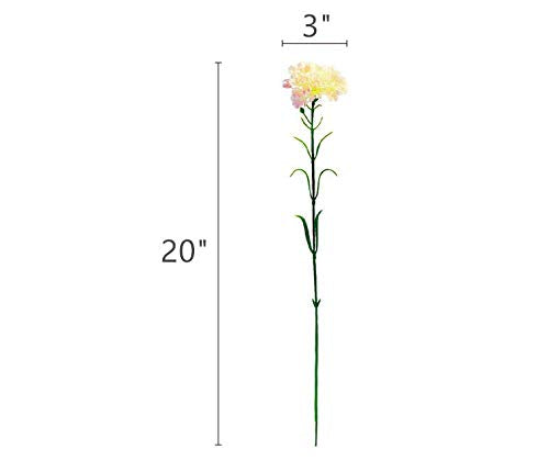 10 Stems 20" Artificial Silk Carnation Flower Bouquets