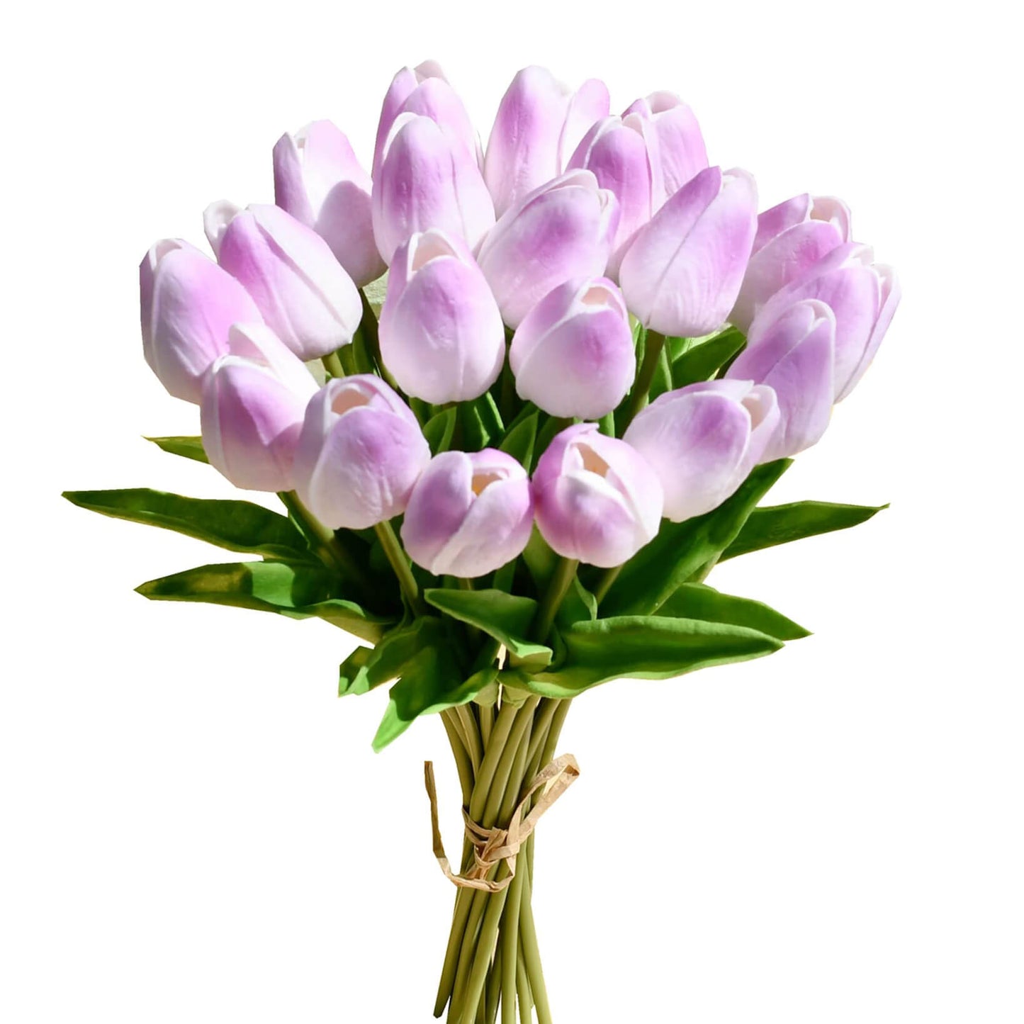 20 Stems 13.5" Real Touch Artificial PU Tulip Flower Bouquets