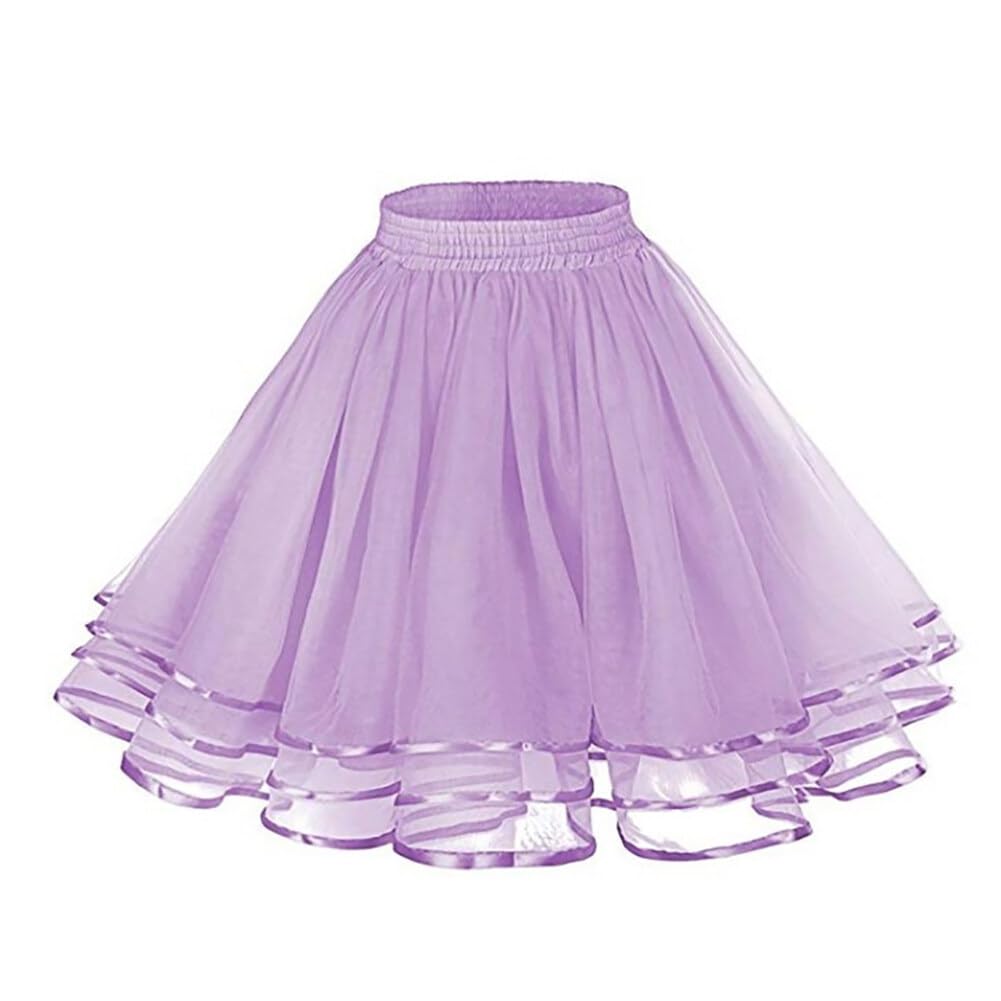 Rosenvy Women's 3-Layer Tulle Petticoat Tutu Underskirt