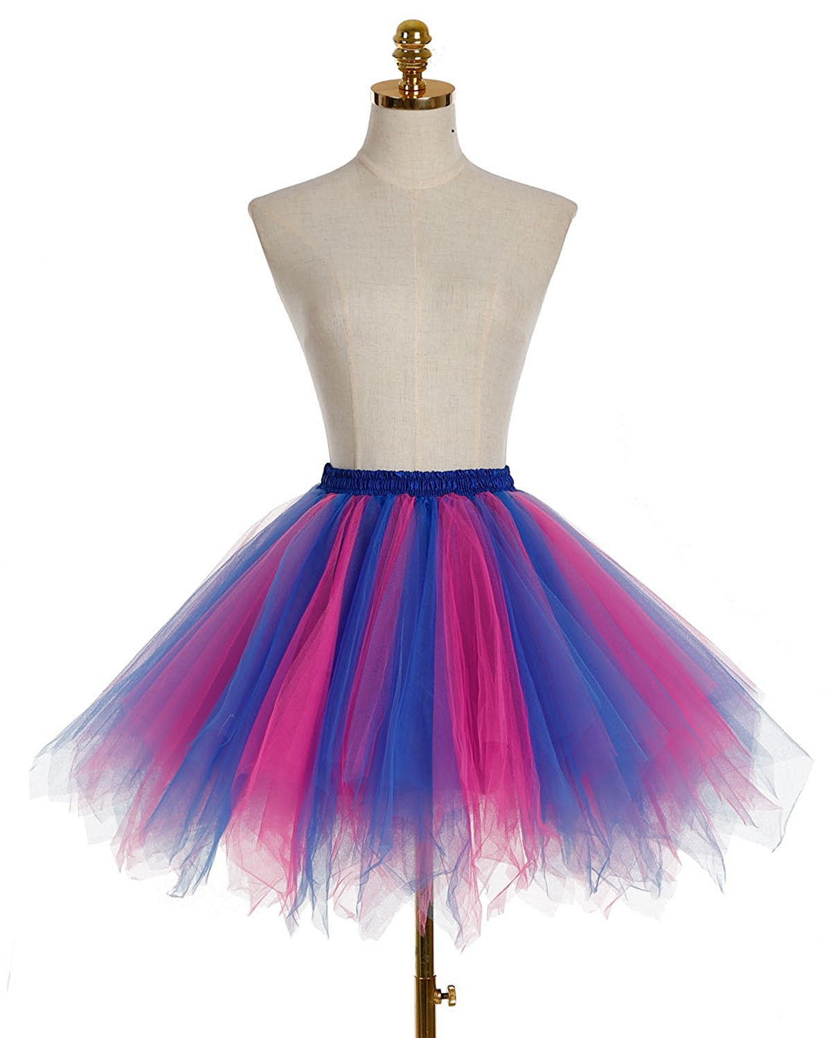 Rosenvy Women's Multicolored Ballet Tulle Tutu Skirt