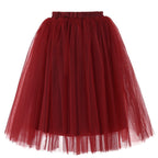 Rosenvy Women's A-Line Knee-Length Tulle Petticoat Skirt