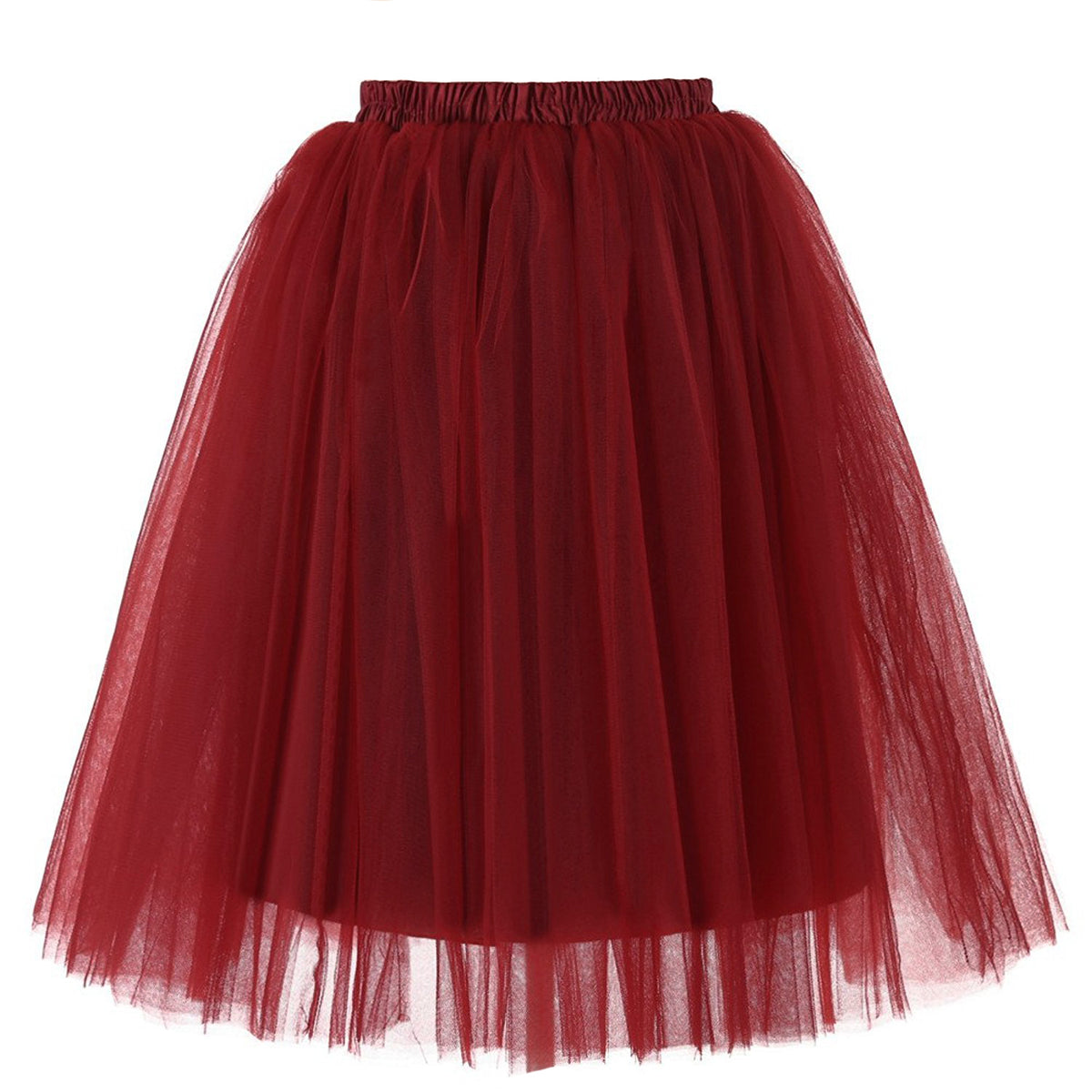 ROSENVY Amélie Layered Tulle Midi Skirt