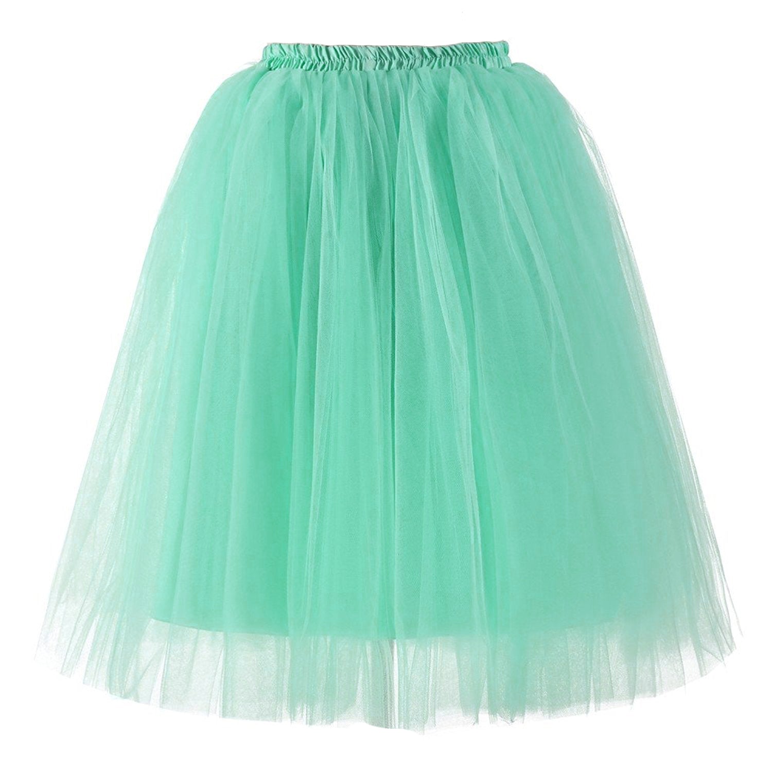 Rosenvy Women's A-Line Knee-Length Tulle Petticoat Skirt