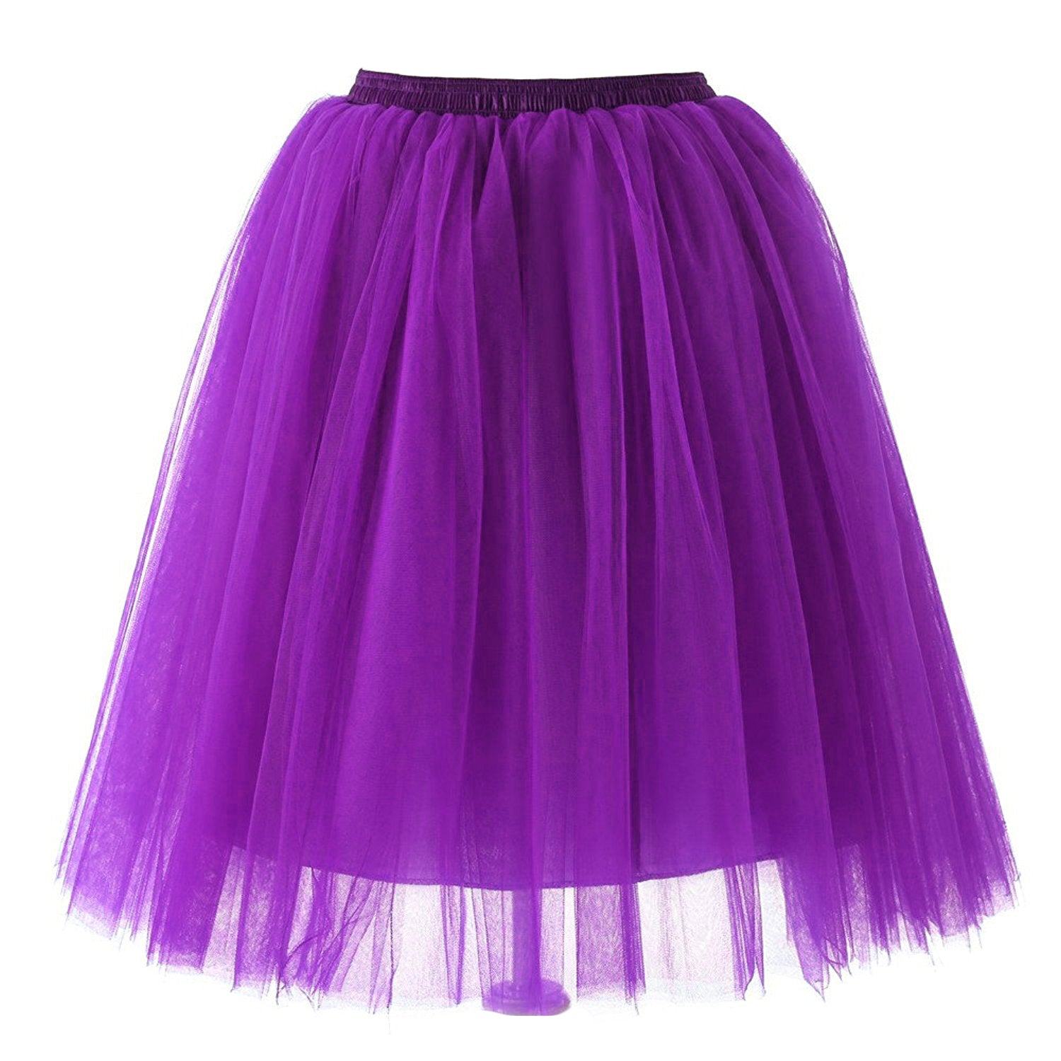 Rosenvy Women's A-Line Knee-Length Tulle Petticoat Skirt