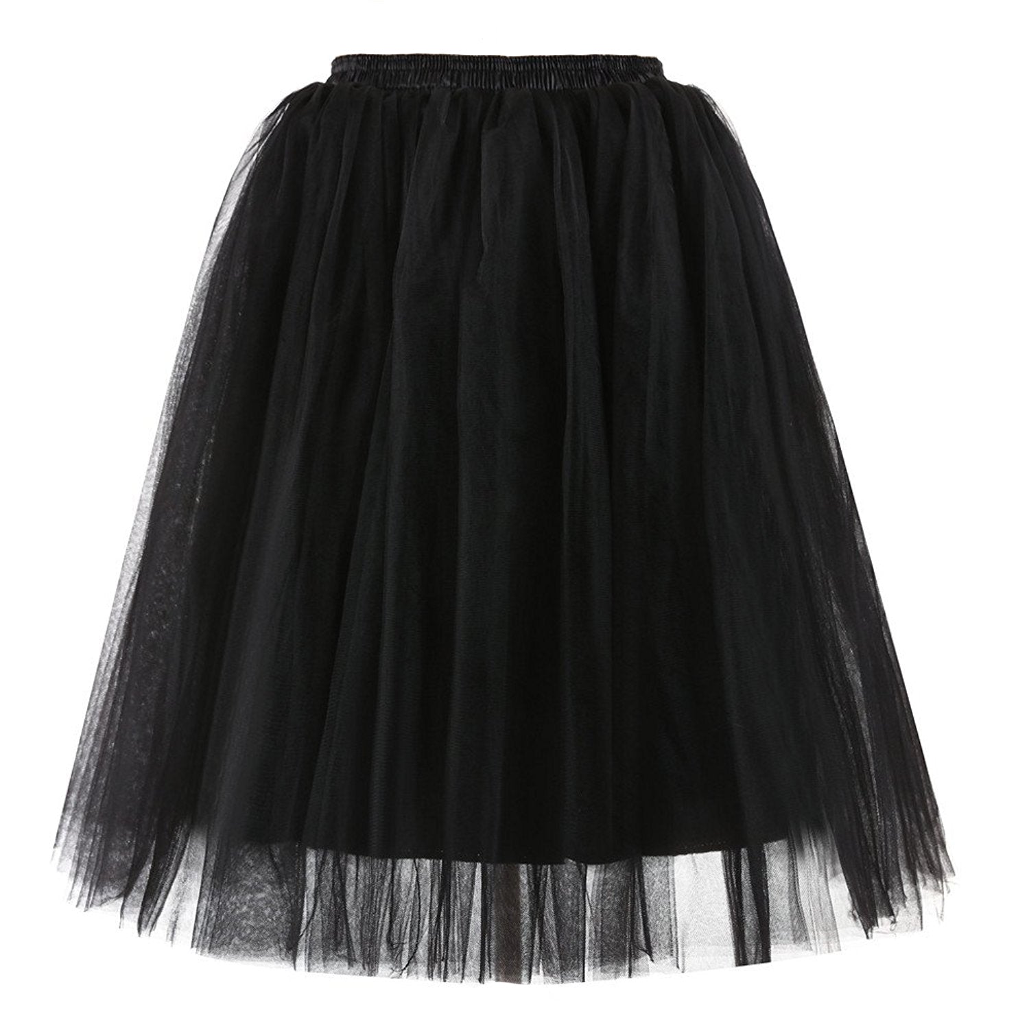 Rosenvy Women's A-Line Knee-Length Tulle Petticoat Skirt
