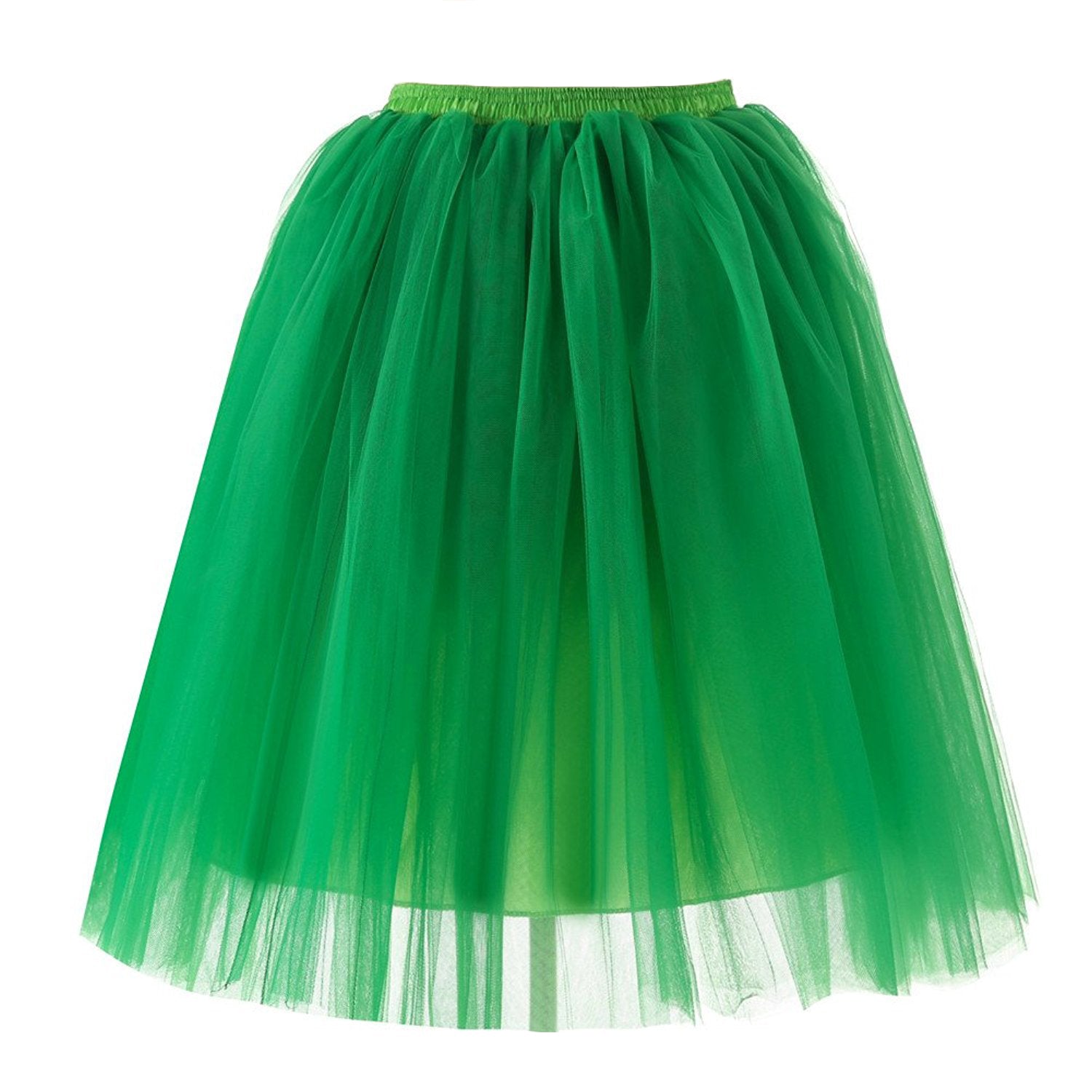 Rosenvy Women's A-Line Knee-Length Tulle Petticoat Skirt