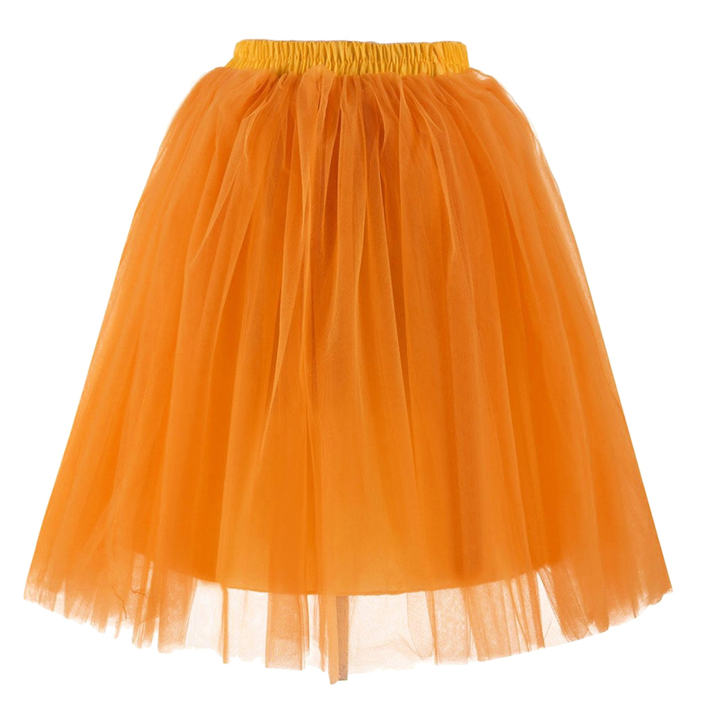 Rosenvy Women's A-Line Knee-Length Tulle Petticoat Skirt