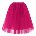 Rosenvy Women's A-Line Knee-Length Tulle Petticoat Skirt