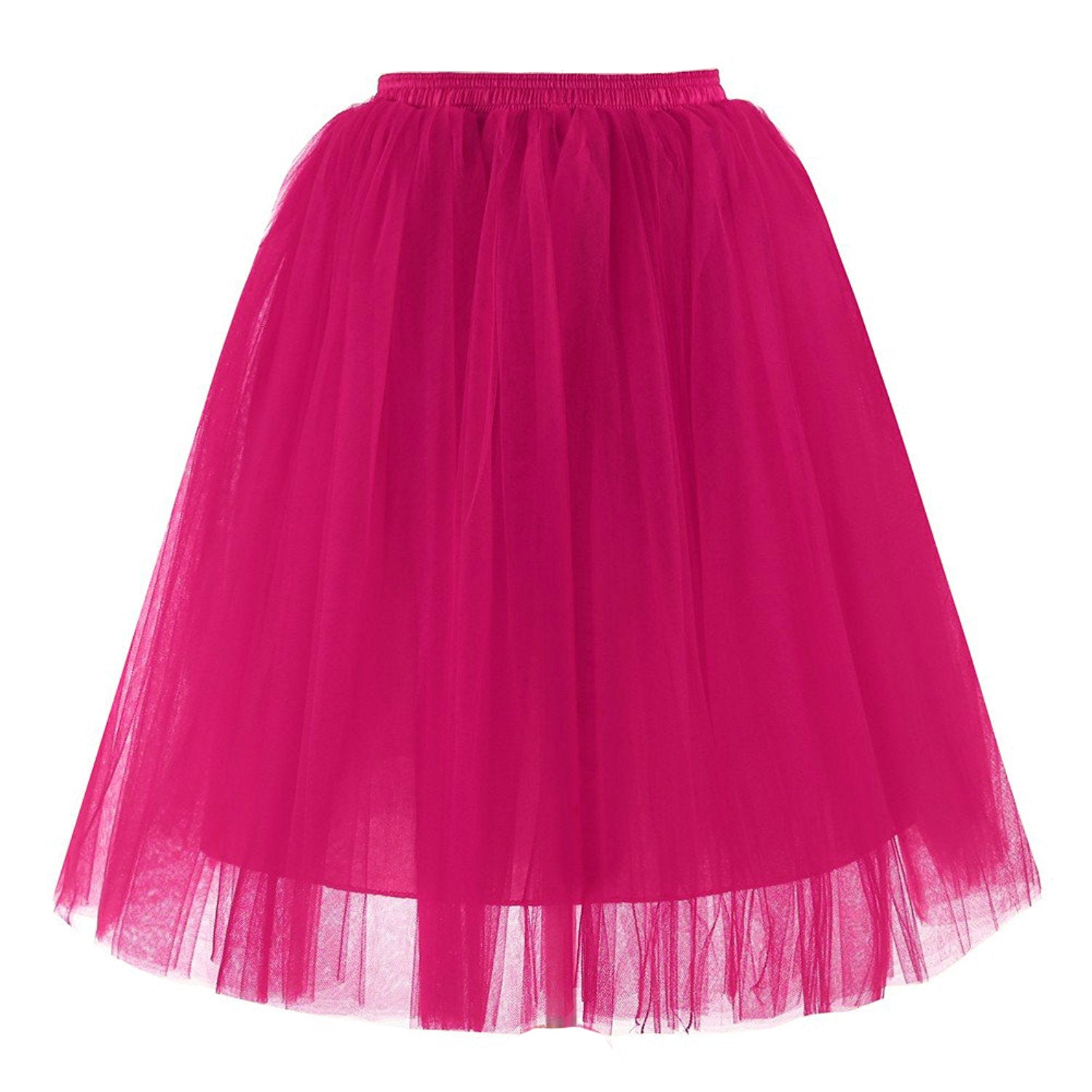 Rosenvy Women's A-Line Knee-Length Tulle Petticoat Skirt