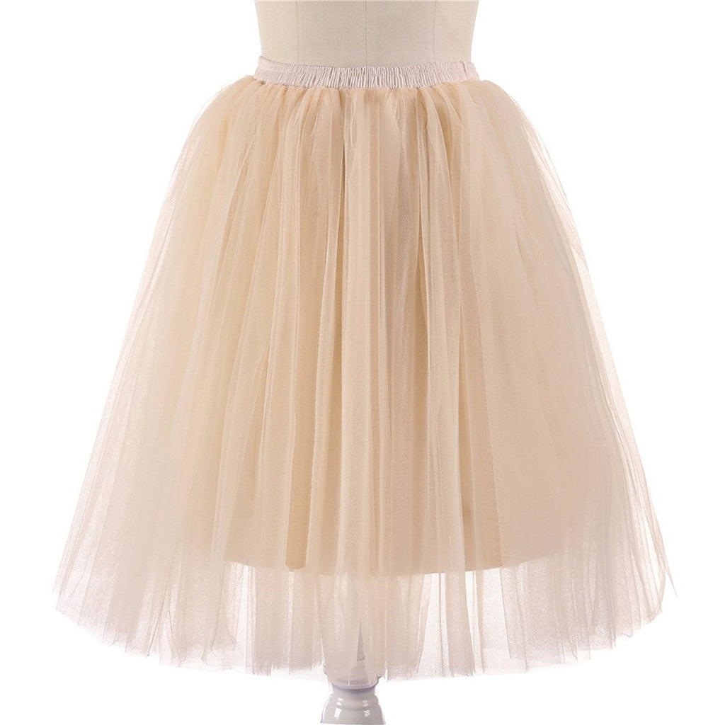 Rosenvy Women's A-Line Knee-Length Tulle Petticoat Skirt