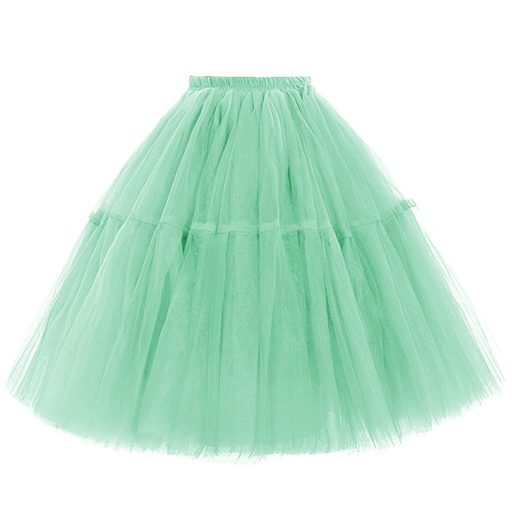 Rosenvy Women's Midi A-Line Fluffy Tulle Tutu Skirt