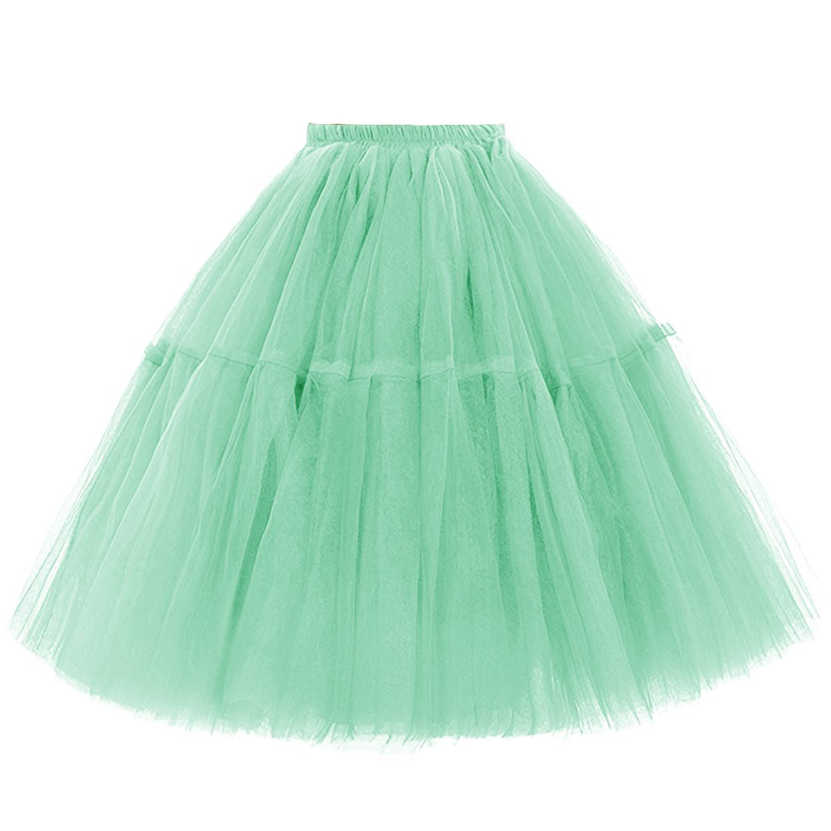 Rosenvy Women's Midi A-Line Fluffy Tulle Tutu Skirt