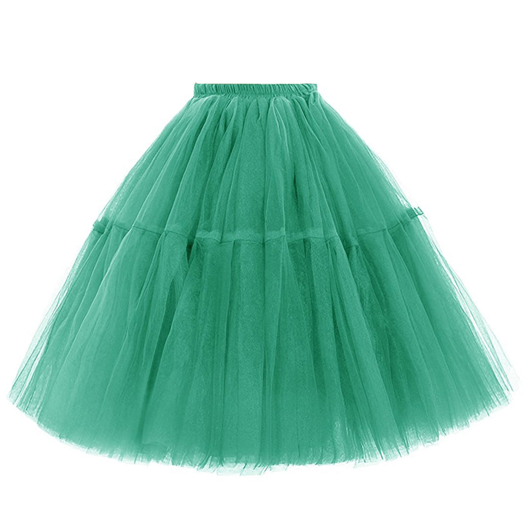 Rosenvy Women's Midi A-Line Fluffy Tulle Tutu Skirt