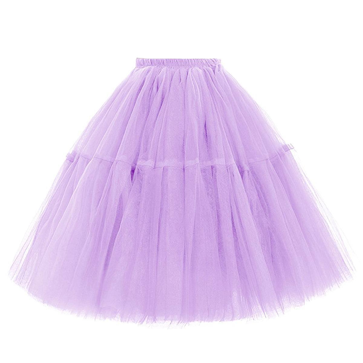 Rosenvy Women's Midi A-Line Fluffy Tulle Tutu Skirt
