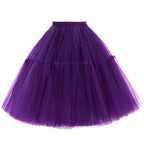 Rosenvy Women's Midi A-Line Fluffy Tulle Tutu Skirt