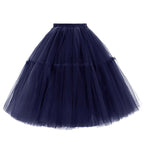 Rosenvy Women's Midi A-Line Fluffy Tulle Tutu Skirt