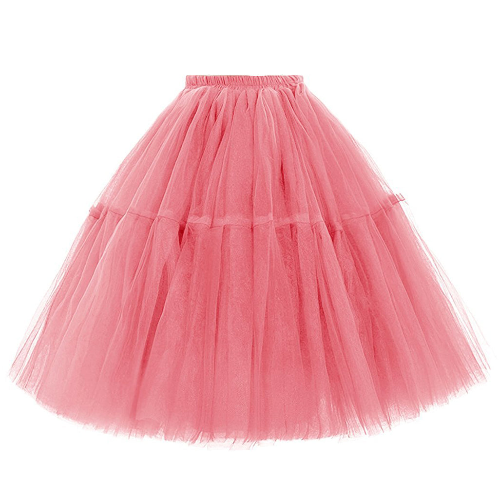Rosenvy Women's Midi A-Line Fluffy Tulle Tutu Skirt