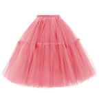 Rosenvy Women's Midi A-Line Fluffy Tulle Tutu Skirt