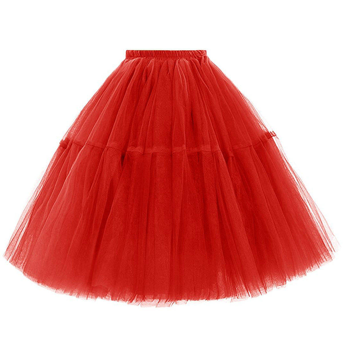 Rosenvy Women's Midi A-Line Fluffy Tulle Tutu Skirt