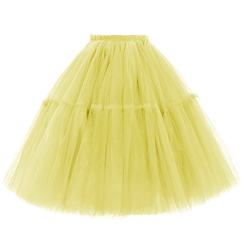 Rosenvy Women's Midi A-Line Fluffy Tulle Tutu Skirt