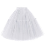 Rosenvy Women's Midi A-Line Fluffy Tulle Tutu Skirt