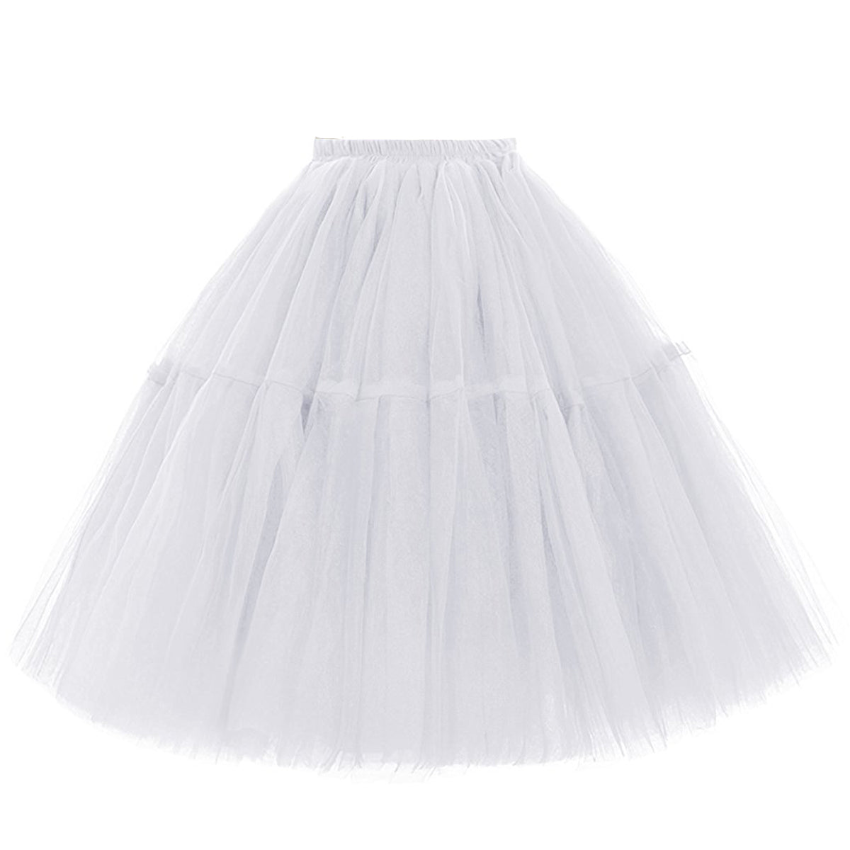 Rosenvy Women's Midi A-Line Fluffy Tulle Tutu Skirt