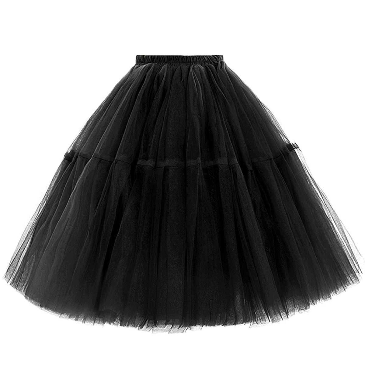 Rosenvy Women's Midi A-Line Fluffy Tulle Tutu Skirt