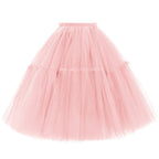 Rosenvy Women's Midi A-Line Fluffy Tulle Tutu Skirt