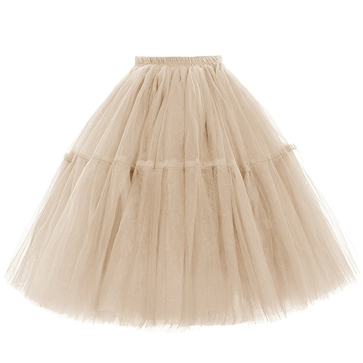 Rosenvy Women's Midi A-Line Fluffy Tulle Tutu Skirt