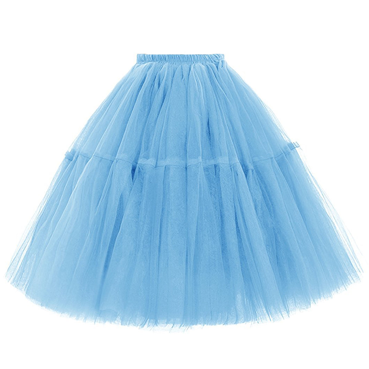Rosenvy Women's Midi A-Line Fluffy Tulle Tutu Skirt