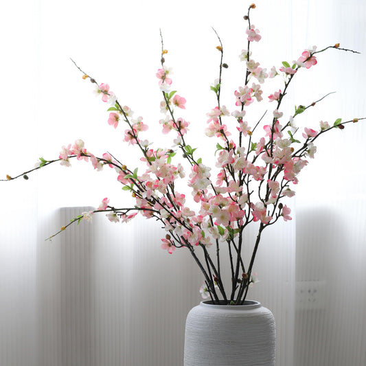 4 Pcs 47" Pink Long Stem Artificial Cherry Blossom Flowers Branches