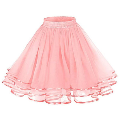 Rosenvy Women's 3-Layer Tulle Petticoat Tutu Underskirt