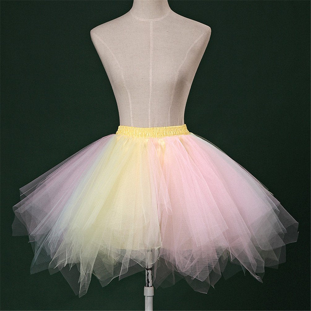 ROSENVY Camille Colorblock Tulle Tutu Skirt