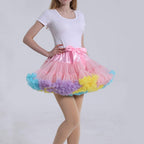 ROSENVY Colette Colorblock Ruffled Tulle Tutu Skirt