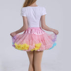 ROSENVY Colette Colorblock Ruffled Tulle Tutu Skirt
