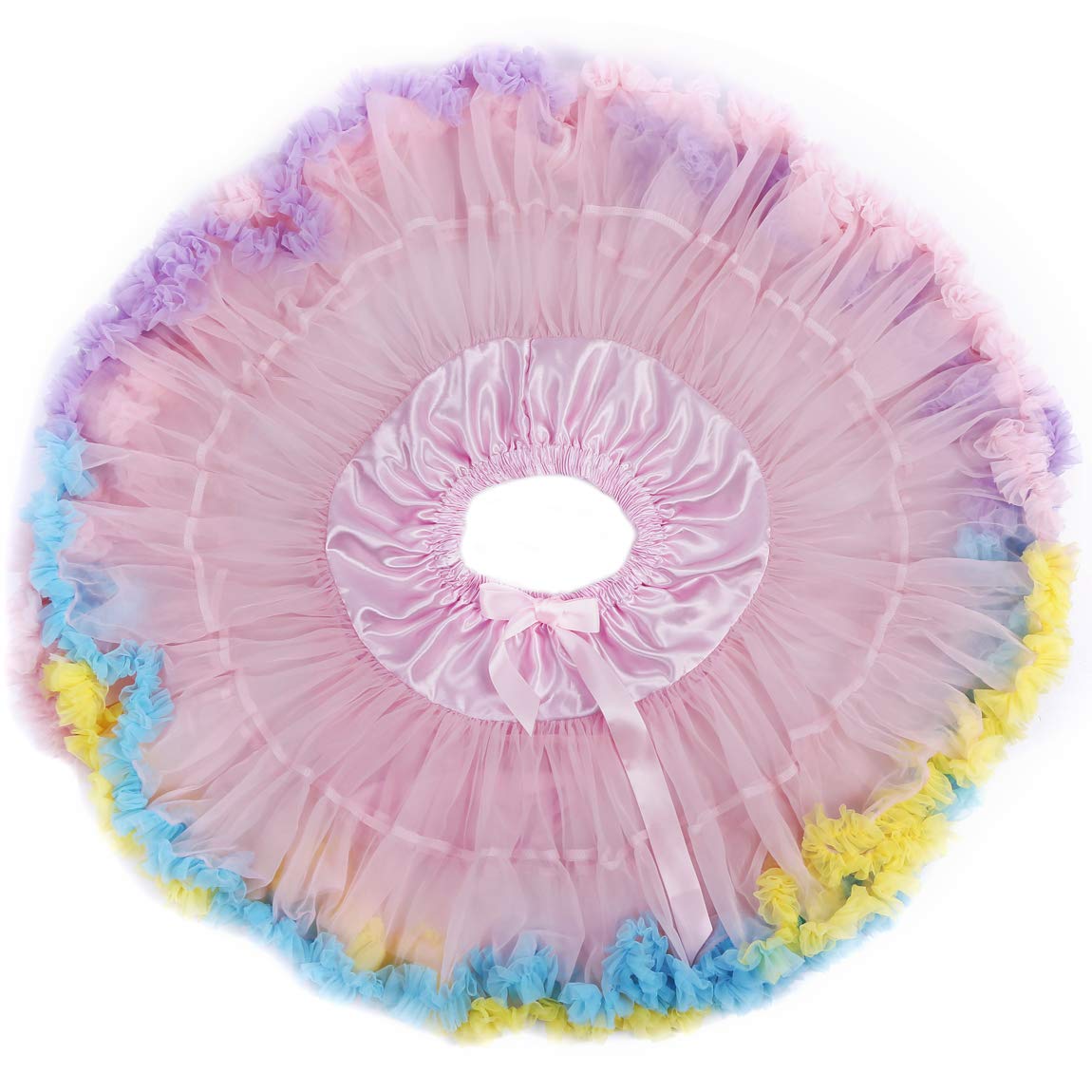 Rosenvy Women's Elastic Waist Puffy Tulle Tutu Skirt