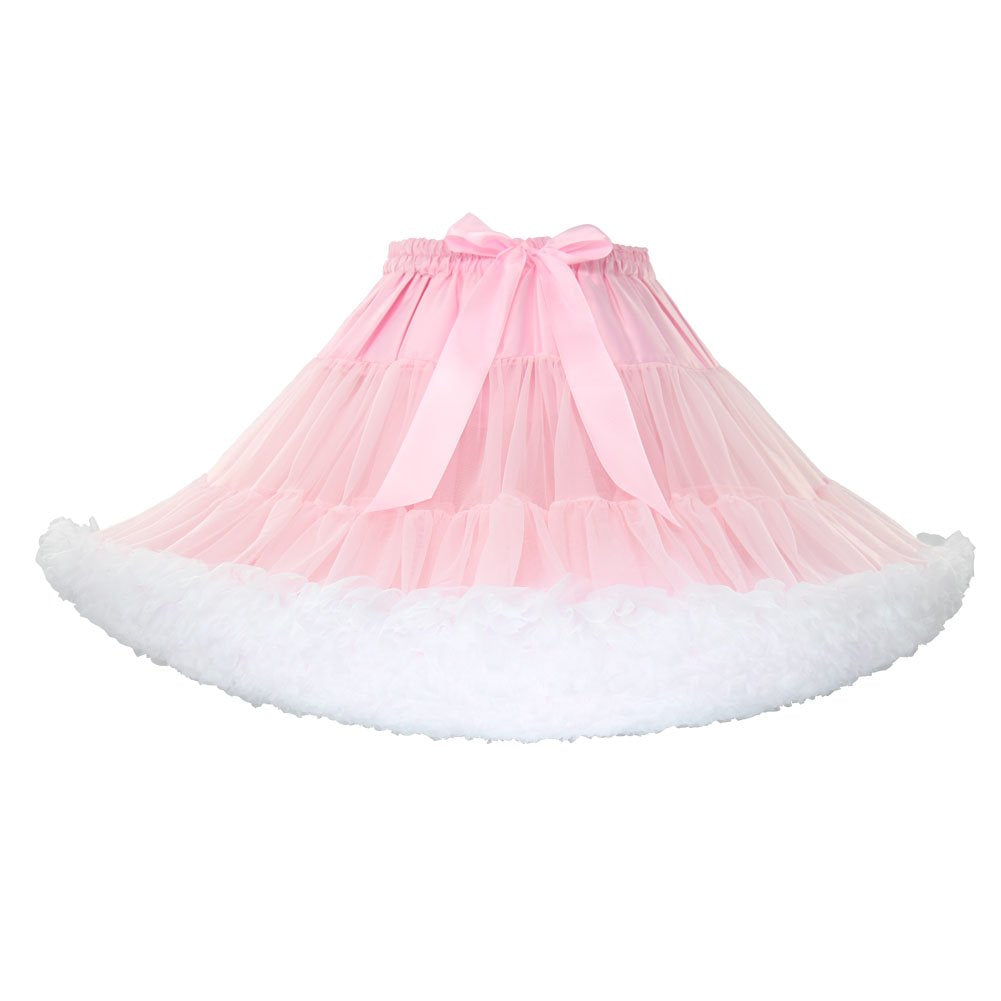 Rosenvy Women's Elastic Waist Puffy Tulle Tutu Skirt
