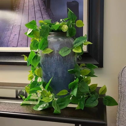 2 Pack 43" Green Artificial Pothos Ivy Vine Faux Hanging Plant