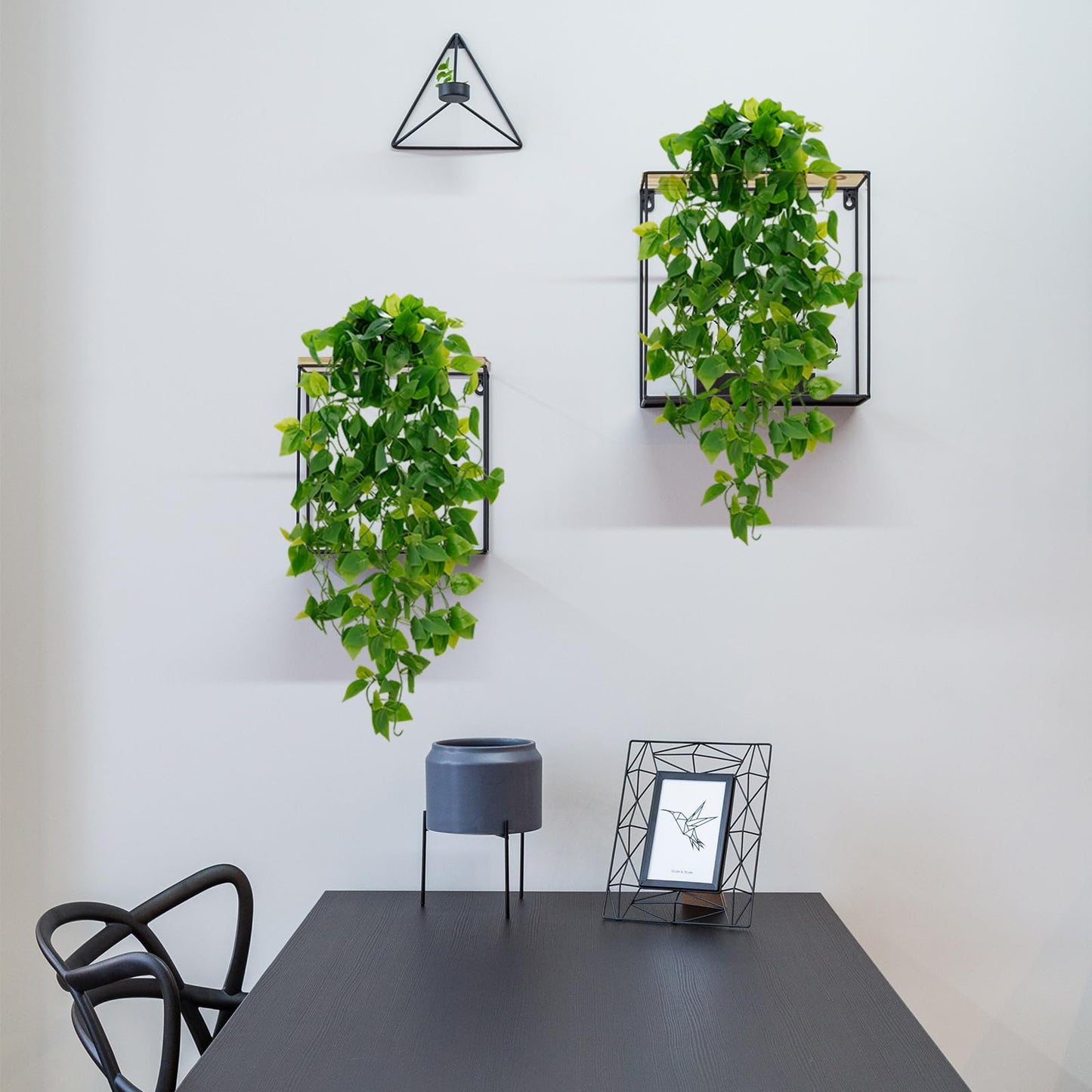 2 Pack 43" Green Artificial Pothos Ivy Vine Faux Hanging Plant