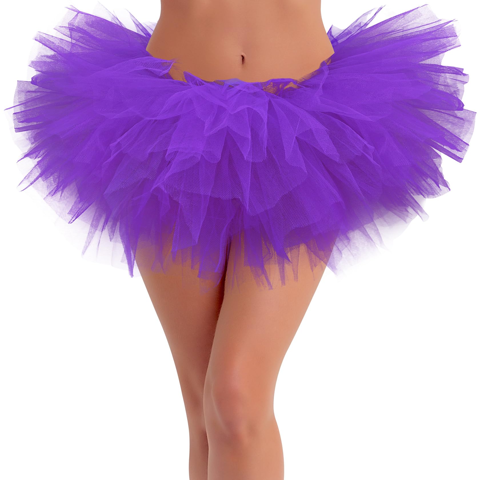 Rosenvy Women's Fluffy 5-Layer Tulle Tutu Skirt