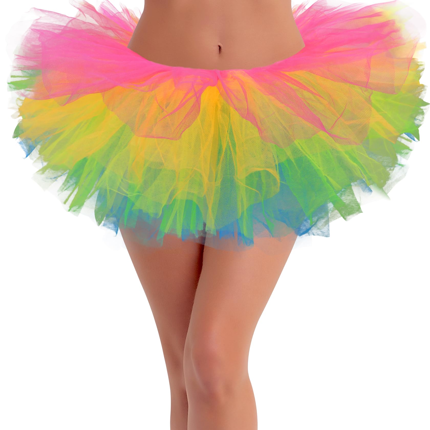 Rosenvy Women's Fluffy 5-Layer Tulle Tutu Skirt