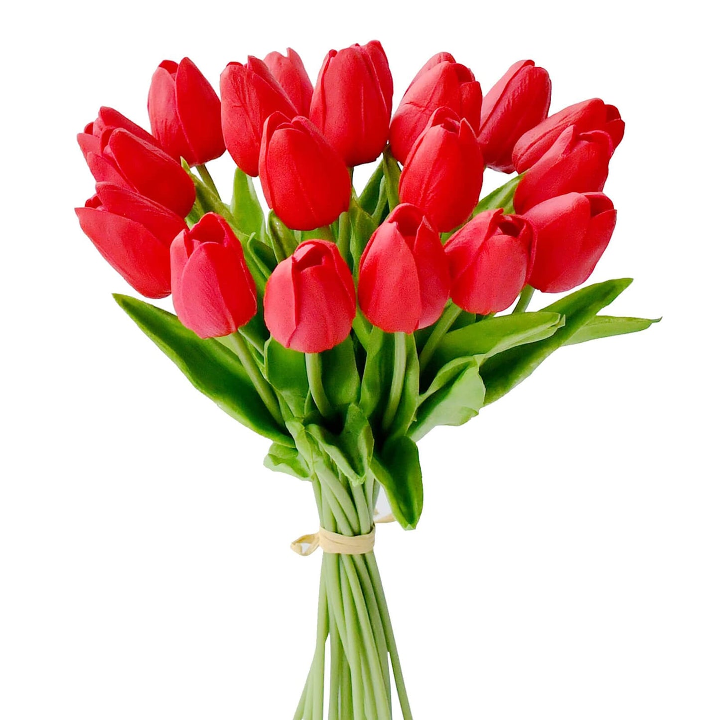 20 Stems 13.5" Real Touch Artificial PU Tulip Flower Bouquets