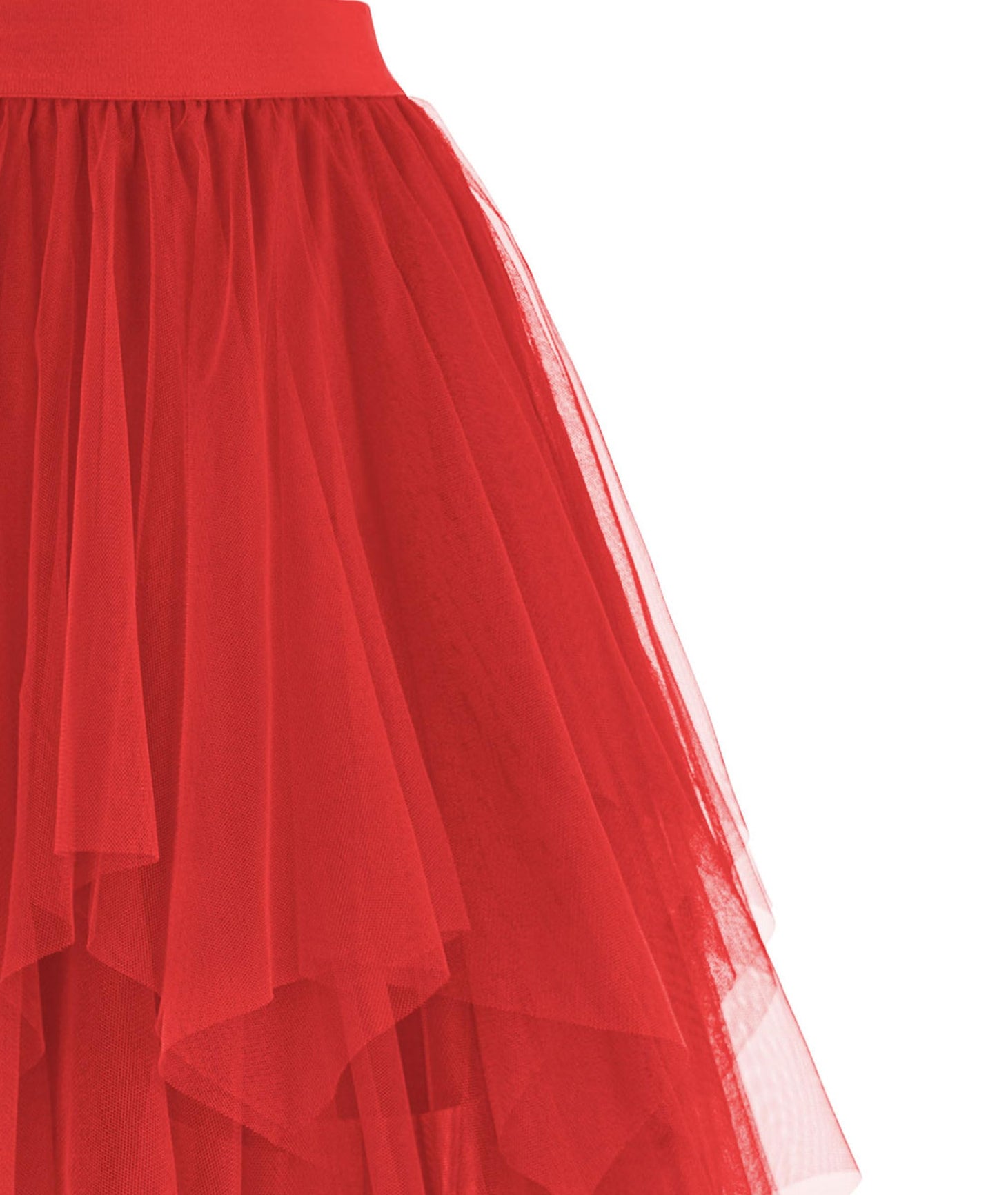 Rosenvy Women's High-Low Layered Tulle Puffy Midi Tutu Skirt