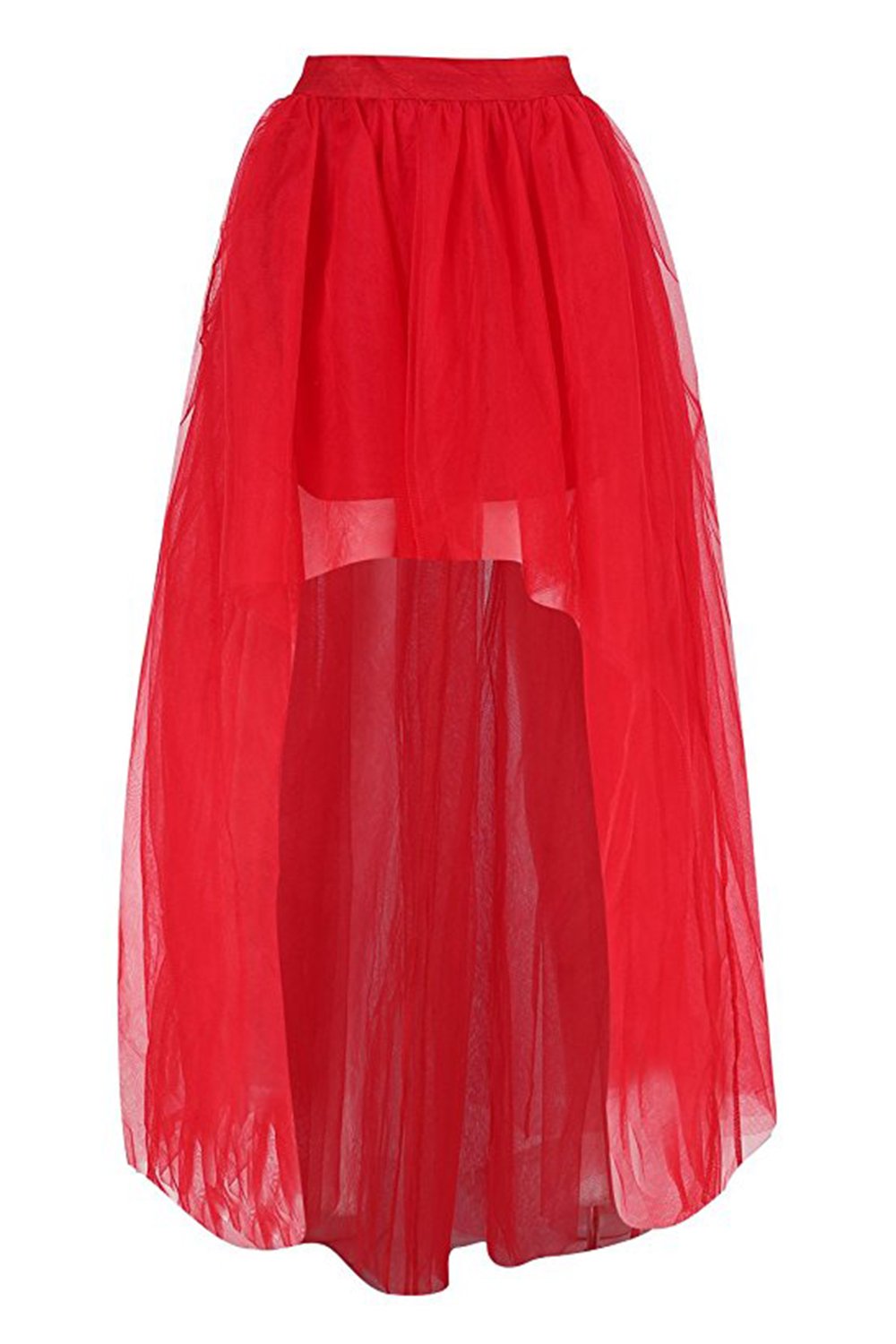 Rosenvy Women’s High-Low Tulle Tutu Skirt with Elastic Waist