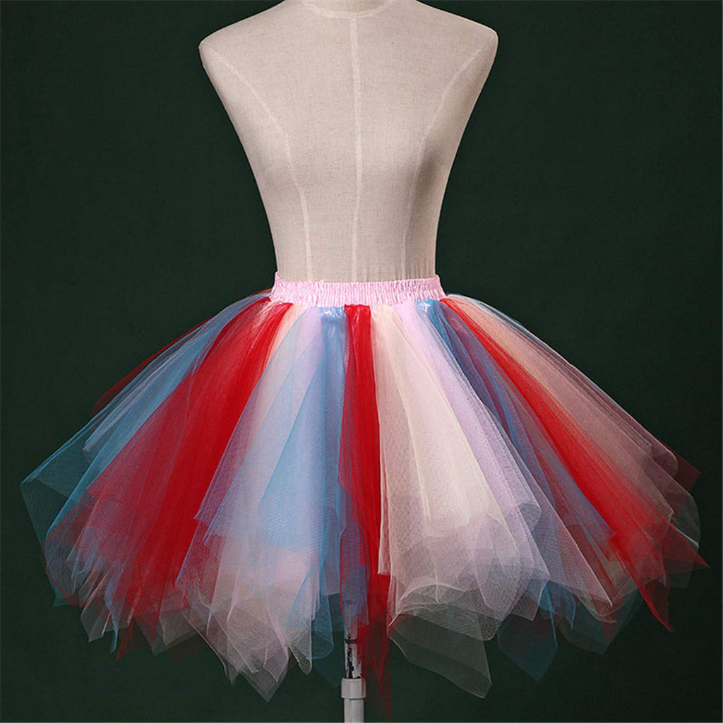 ROSENVY Camille Colorblock Tulle Tutu Skirt
