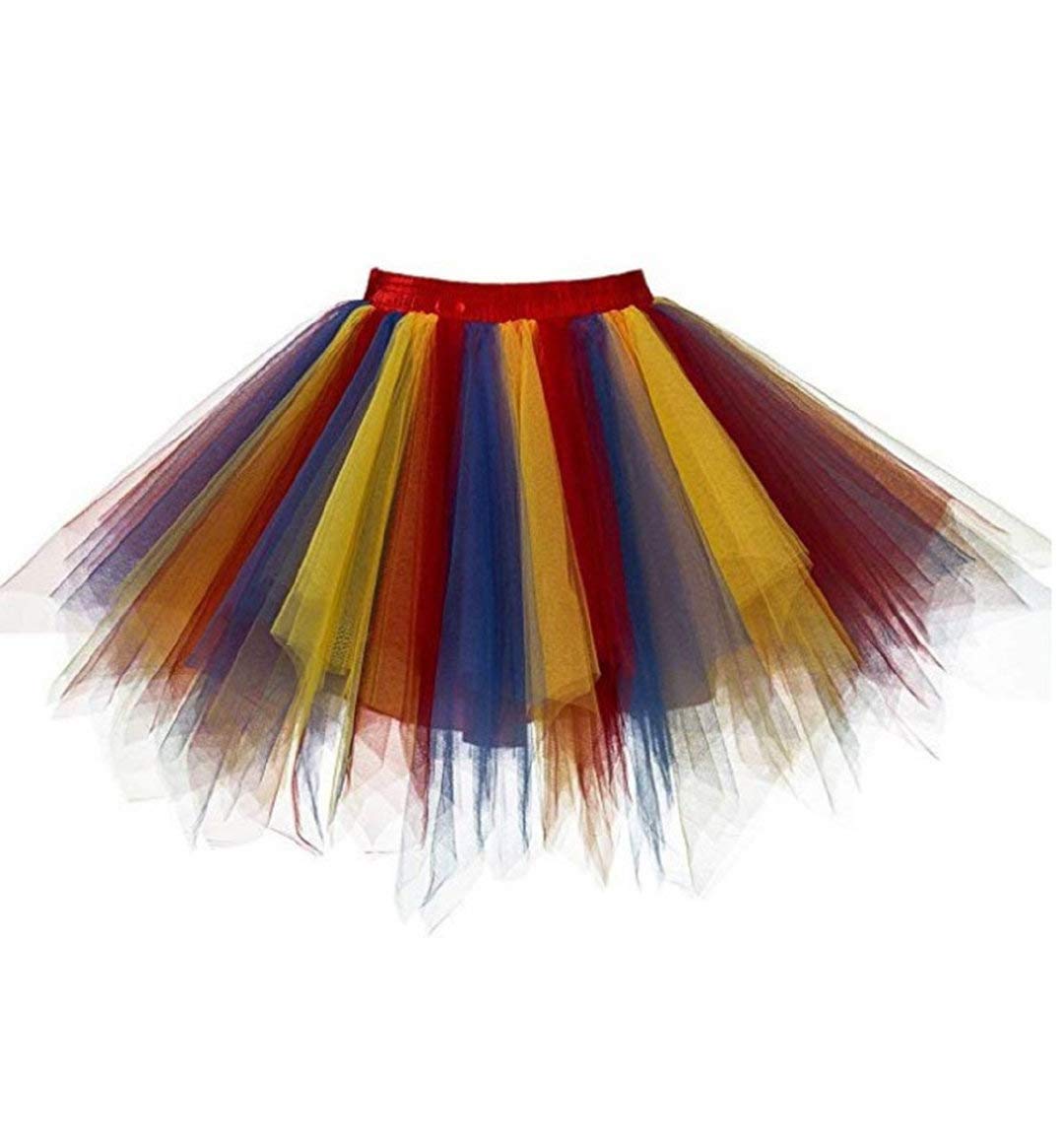 ROSENVY Camille Colorblock Tulle Tutu Skirt