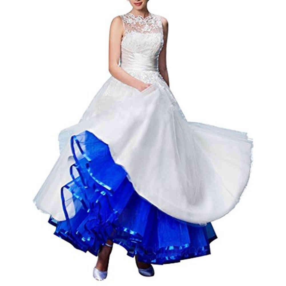 Rosenvy Women's Ankle-Length Crinoline Petticoat Slip