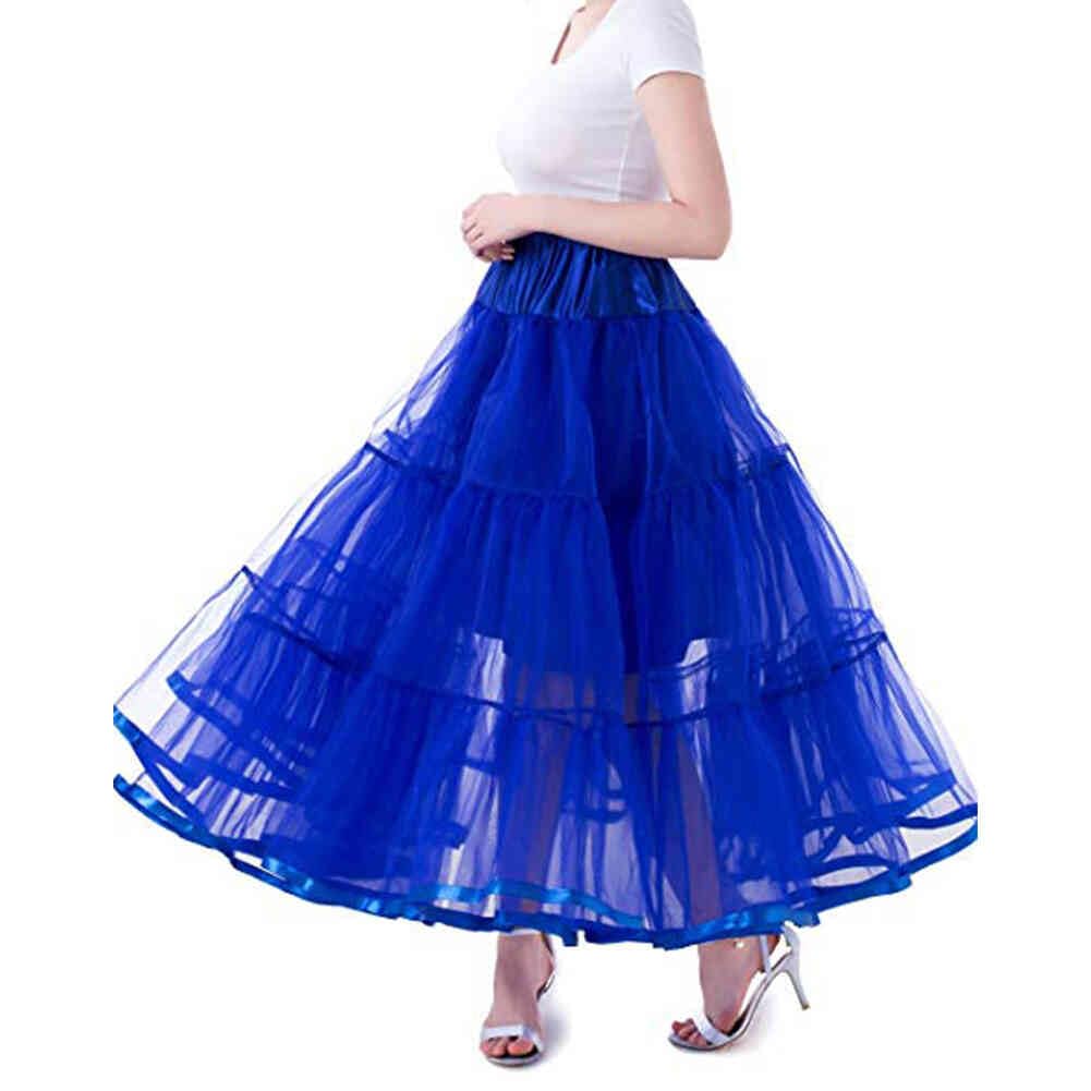 Rosenvy Women's Ankle-Length Crinoline Petticoat Slip